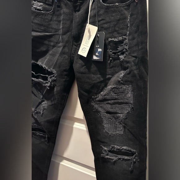 FOREVER 21 Distressed Mid Rise Slim Leg Mens Jeans 31 NWT - Picture 3 of 8